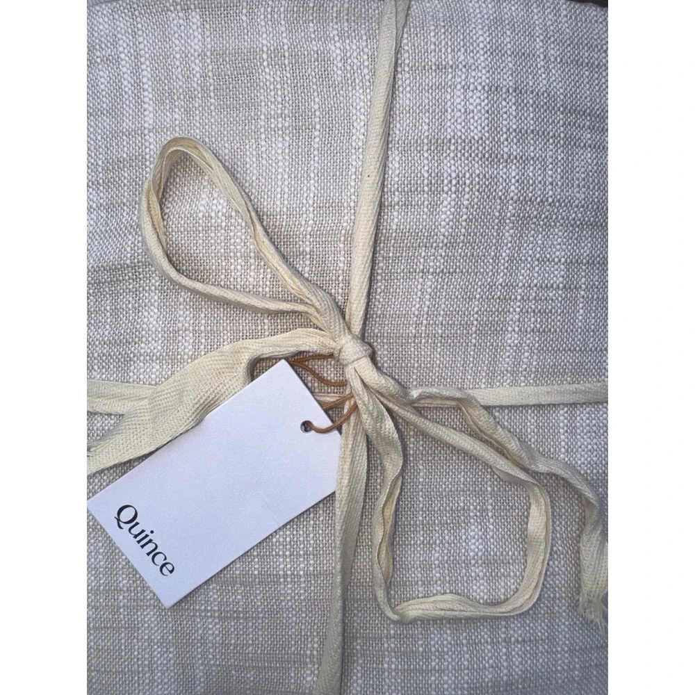 Quince Curtain Single Panel 48x96 Oatmeal Textured Cotton Room Darkening NWT